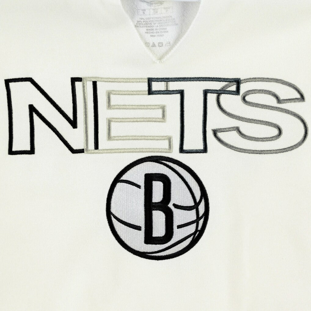 NBA - Brooklyn Nets Concepts Sport Women's Sunray Notch Neck Long Sleeve Top - White