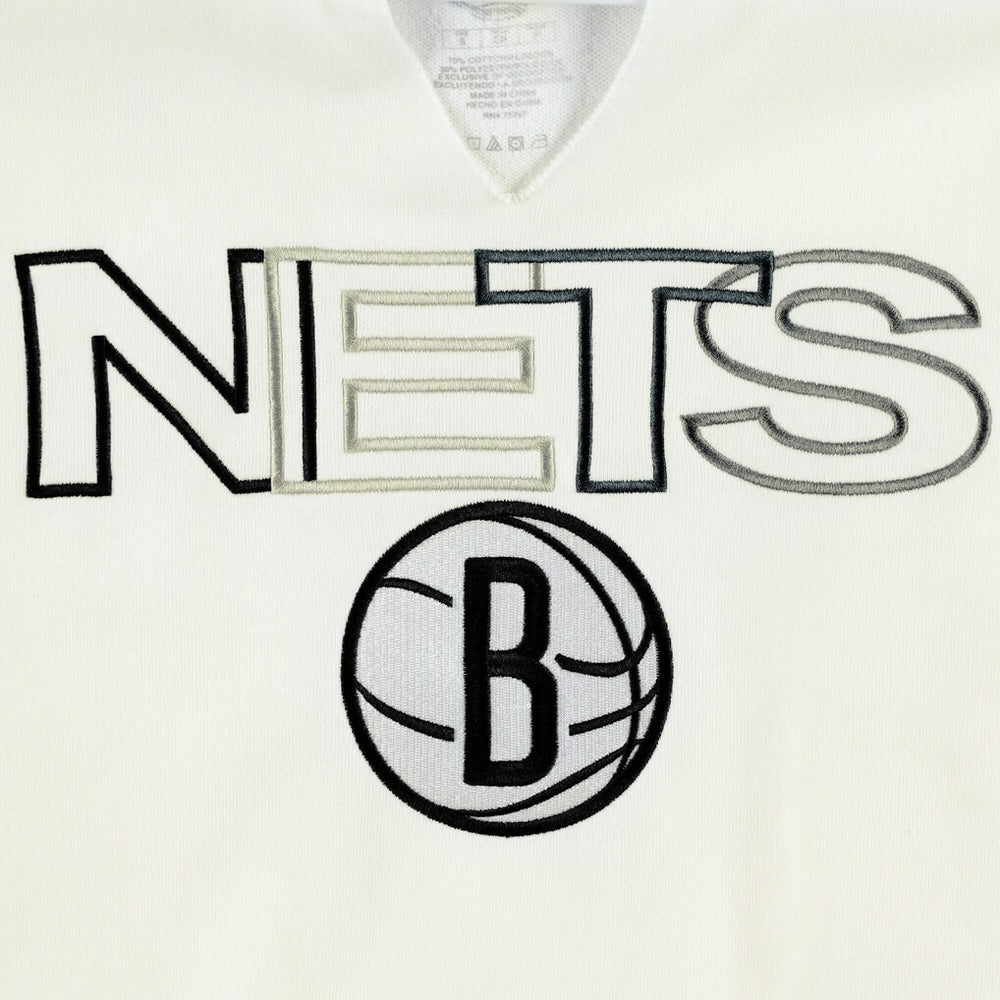 NBA - Brooklyn Nets Concepts Sport Women's Sunray Notch Neck Long Sleeve Top - White