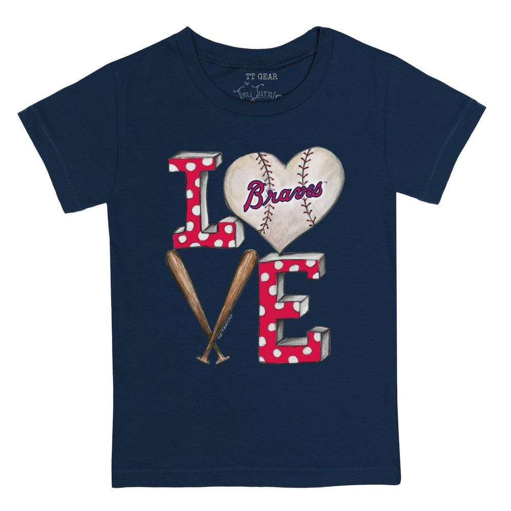Atlanta Braves Tiny Turnip Youth Baseball Love T-Shirt for sale
