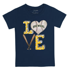 Milwaukee Brewers Tiny Turnip Youth Baseball Love T-Shirt On Sale