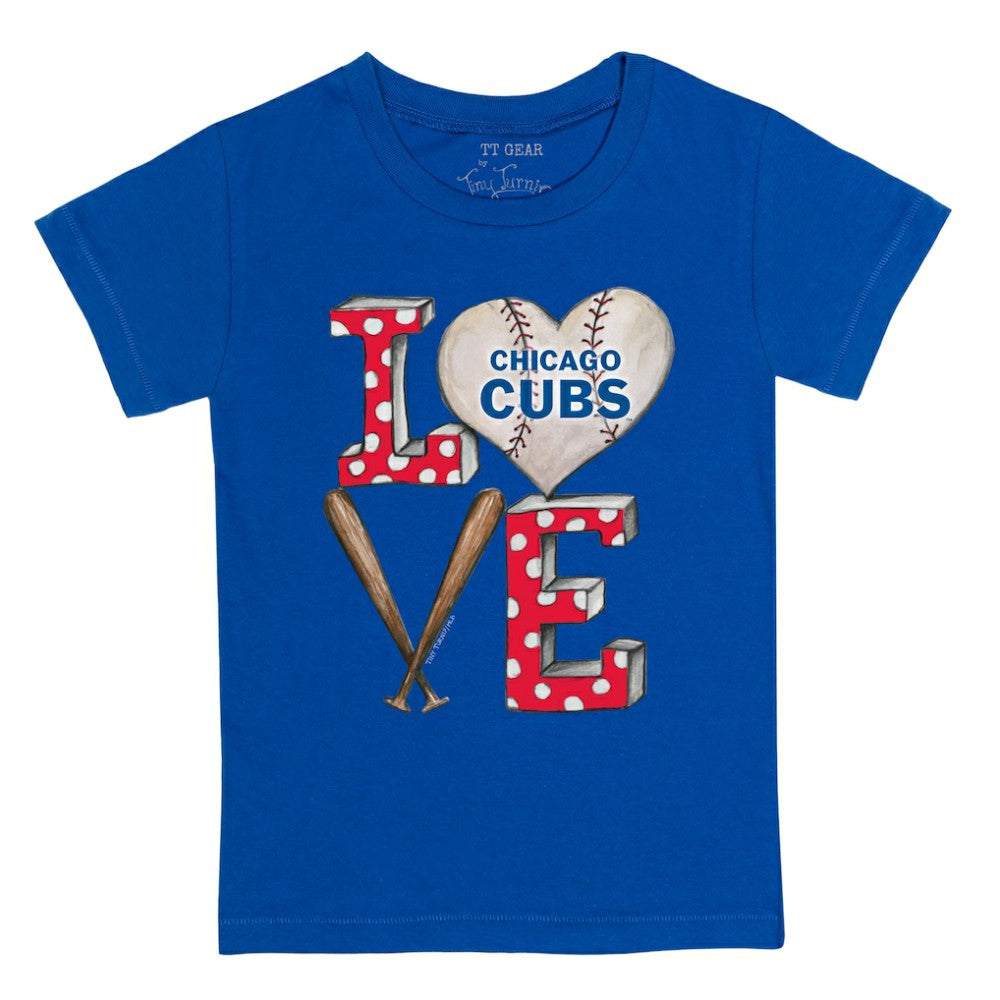 Chicago Cubs Tiny Turnip Youth Baseball Love T-Shirt discount