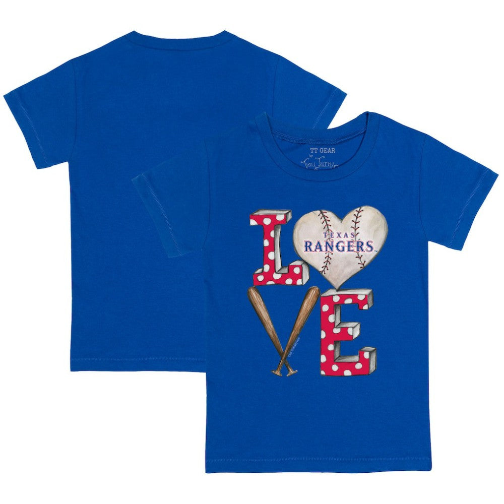 Texas Rangers Tiny Turnip Youth Baseball Love T-Shirt Lifestyle