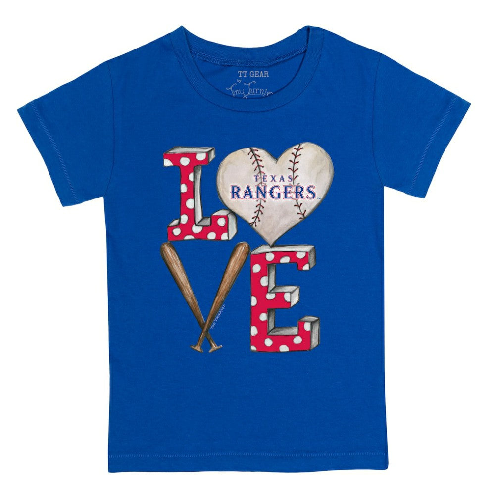 Texas Rangers Tiny Turnip Youth Baseball Love T-Shirt Lifestyle
