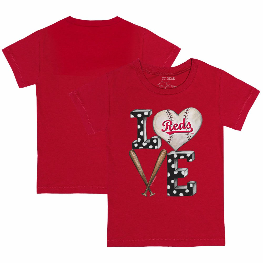 Cincinnati Reds Tiny Turnip Youth Baseball Love T-Shirt discount