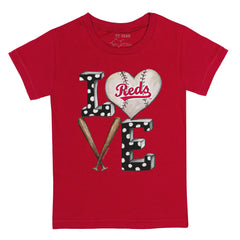 Cincinnati Reds Tiny Turnip Youth Baseball Love T-Shirt discount