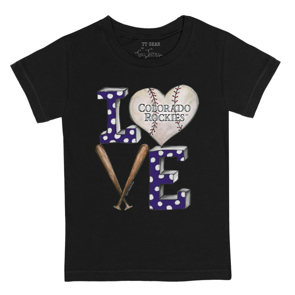 Colorado Rockies Tiny Turnip Youth Baseball Love T-Shirt Sale