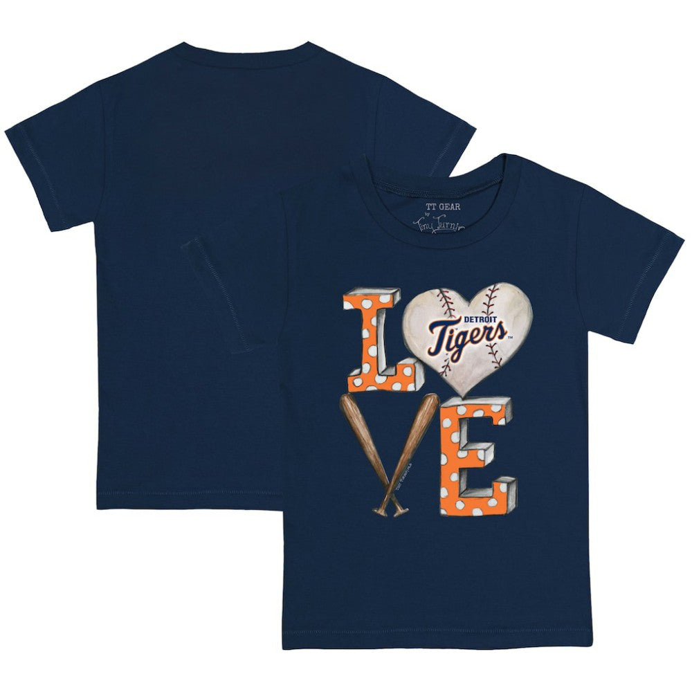 Detroit Tigers Tiny Turnip Youth Baseball Love T-Shirt On Sale