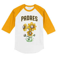 San Diego Padres Tiny Turnip Youth Blooming Baseballs 3/4-Sleeve Raglan T-Shirt Sale