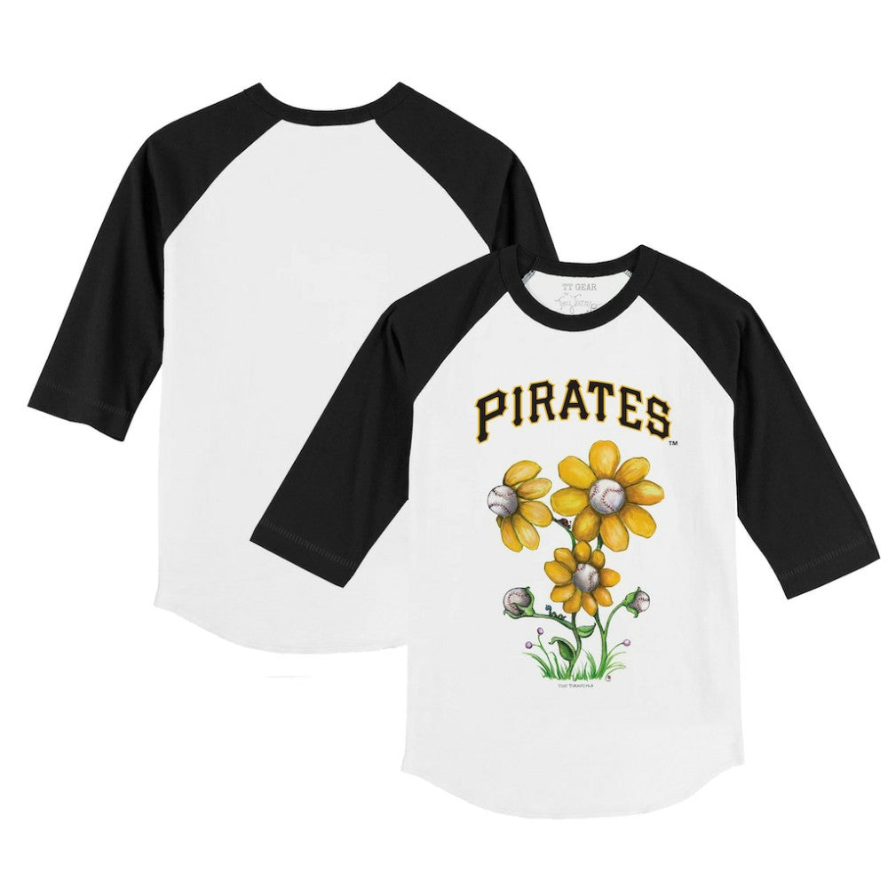 Pittsburgh Pirates Tiny Turnip Youth Blooming Baseballs 3/4-Sleeve Raglan T-Shirt Near Me