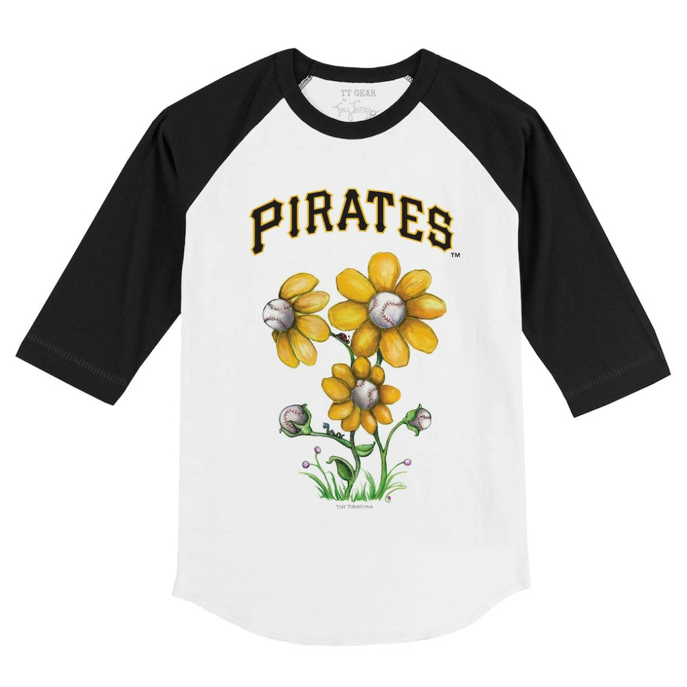 Pittsburgh Pirates Tiny Turnip Youth Blooming Baseballs 3/4-Sleeve Raglan T-Shirt Near Me