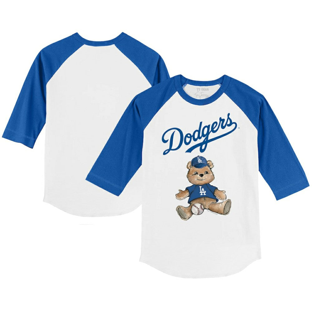 Los Angeles Dodgers Tiny Turnip Youth Teddy Boy 3/4-Sleeve Raglan T-Shirt Sale