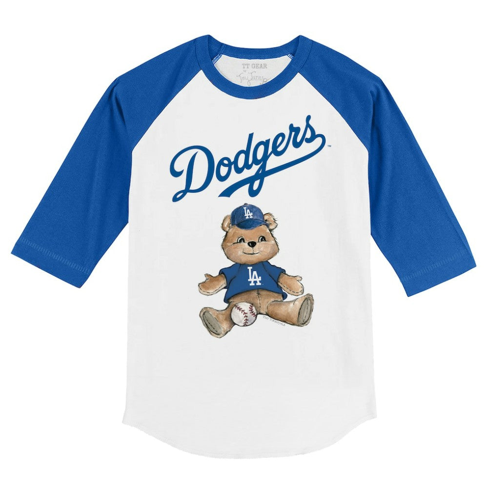 Los Angeles Dodgers Tiny Turnip Youth Teddy Boy 3/4-Sleeve Raglan T-Shirt Sale