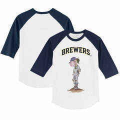 Milwaukee Brewers Tiny Turnip Youth Bubbles 3/4-Sleeve Raglan T-Shirt Online