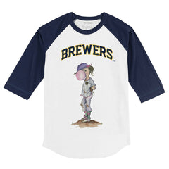 Milwaukee Brewers Tiny Turnip Youth Bubbles 3/4-Sleeve Raglan T-Shirt Online