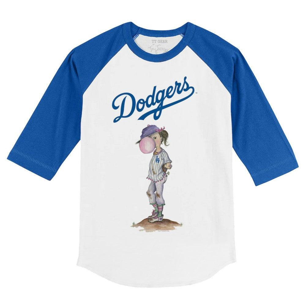 Los Angeles Dodgers Tiny Turnip Youth Bubbles 3/4-Sleeve Raglan T-Shirt Near Me
