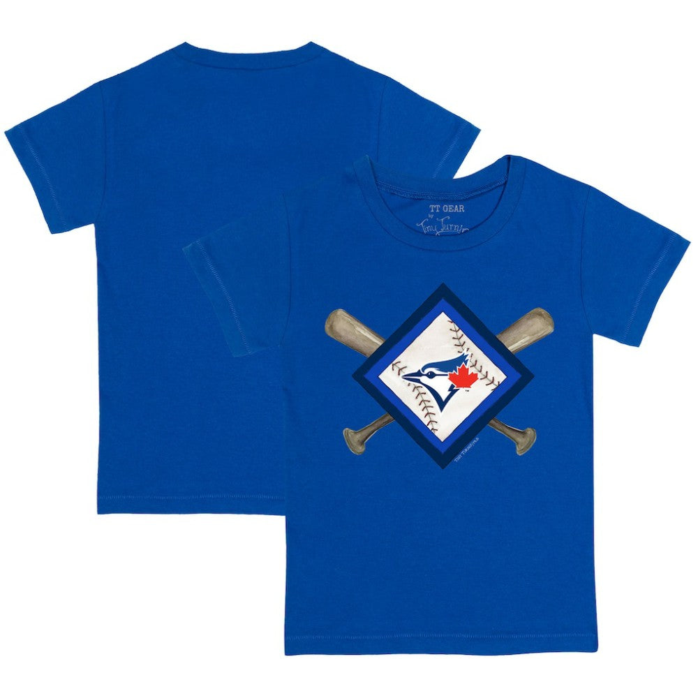 Toronto Blue Jays Tiny Turnip Youth Diamond Cross Bats T-Shirt Clearance
