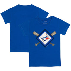 Toronto Blue Jays Tiny Turnip Youth Diamond Cross Bats T-Shirt Clearance