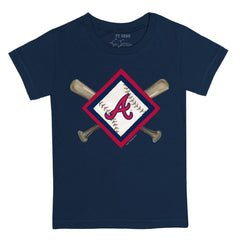 Atlanta Braves Tiny Turnip Youth Diamond Cross Bats T-Shirt Lifestyle