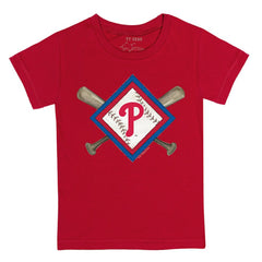 Philadelphia Phillies Tiny Turnip Youth Diamond Cross Bats T-Shirt for sale
