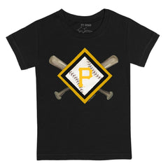 Pittsburgh Pirates Tiny Turnip Youth Diamond Cross Bats T-Shirt On Sale
