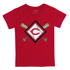 Cincinnati Reds Tiny Turnip Youth Diamond Cross Bats T-Shirt for sale