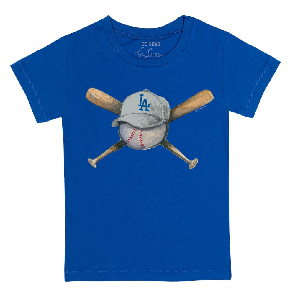 Los Angeles Dodgers Tiny Turnip Youth Hat Crossbats T-Shirt discount