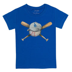 Los Angeles Dodgers Tiny Turnip Youth Hat Crossbats T-Shirt discount