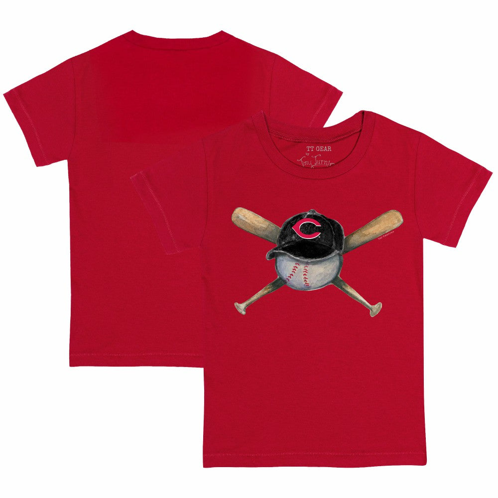 Cincinnati Reds Tiny Turnip Youth Hat Crossbats T-Shirt Lifestyle