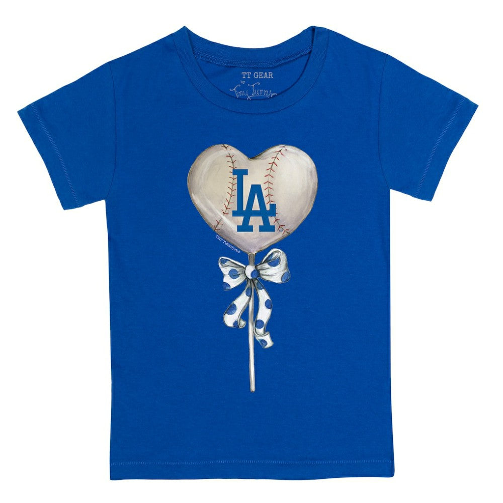 Los Angeles Dodgers Tiny Turnip Youth Heart Lolly T-Shirt Near Me