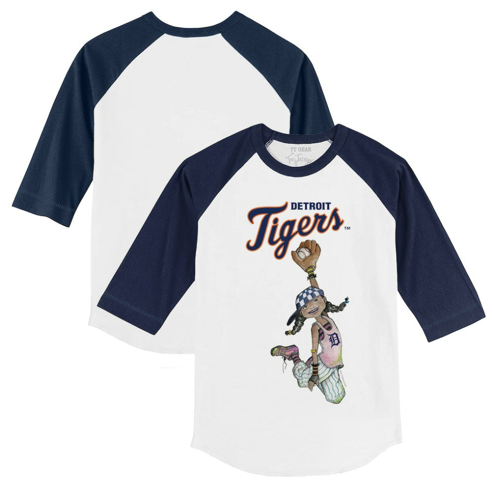 Detroit Tigers Tiny Turnip Youth Jada 3/4-Sleeve Raglan T-Shirt Near Me
