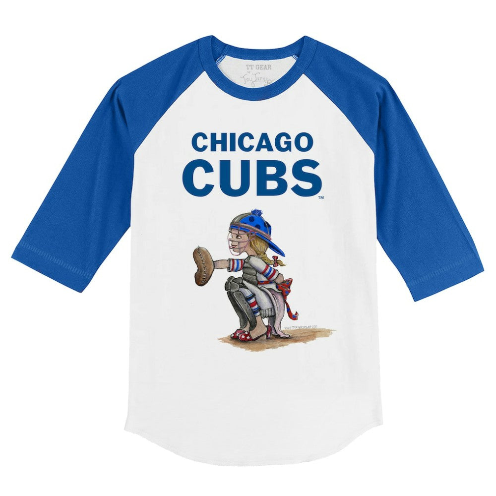 Chicago Cubs Tiny Turnip Youth Kate 3/4-Sleeve Raglan T-Shirt Online
