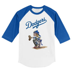 Los Angeles Dodgers Tiny Turnip Youth Kate 3/4-Sleeve Raglan T-Shirt discount