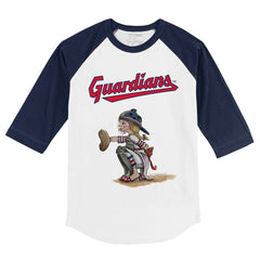Cleveland Guardians Tiny Turnip Youth Kate 3/4-Sleeve Raglan T-Shirt On Sale