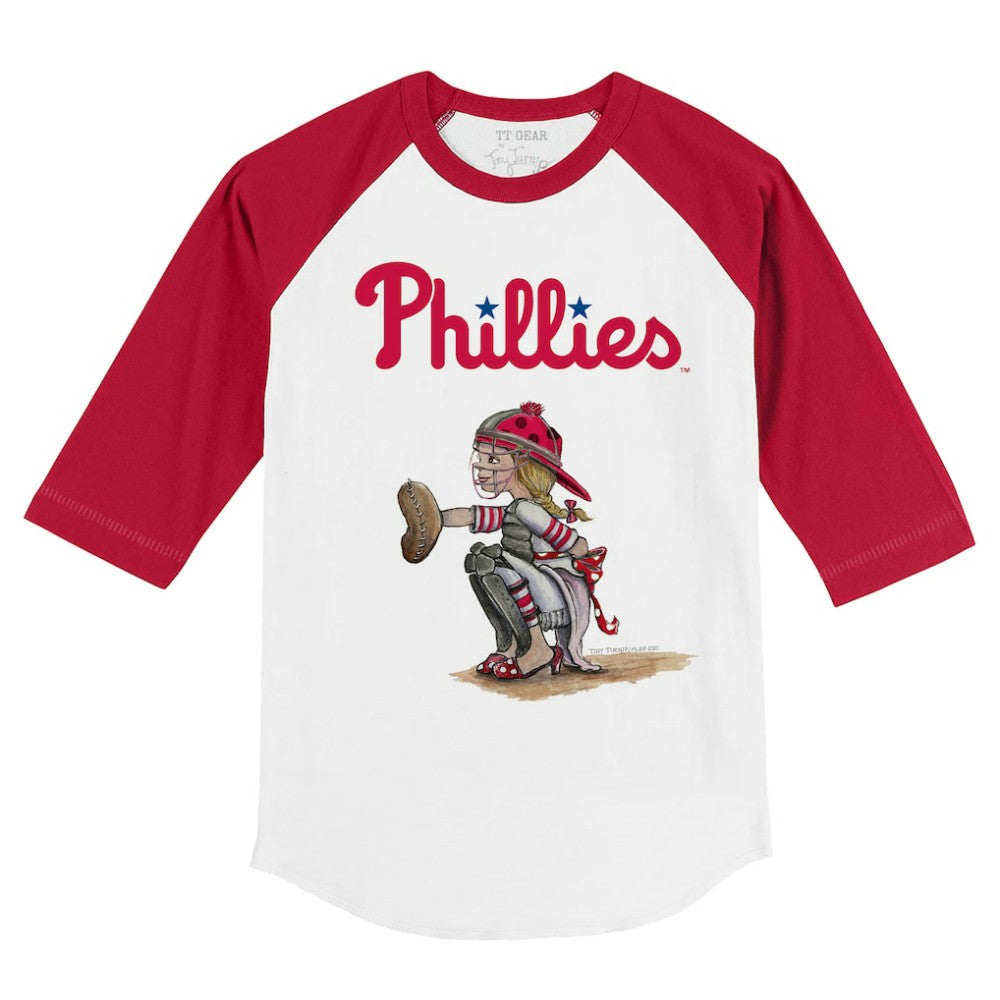 Philadelphia Phillies Tiny Turnip Youth Kate 3/4-Sleeve Raglan T-Shirt discount