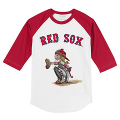 Boston Red Sox Tiny Turnip Youth Kate 3/4-Sleeve Raglan T-Shirt for sale