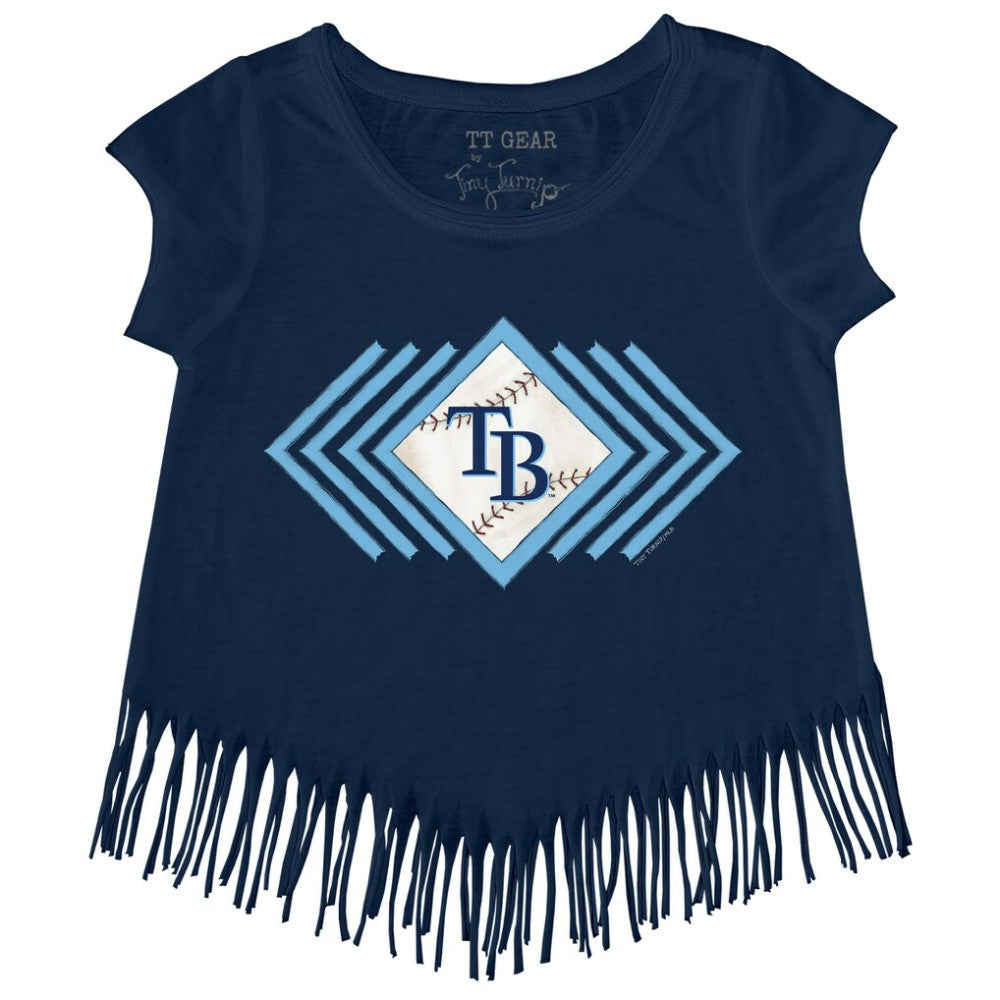 Tampa Bay Rays Tiny Turnip Girls Youth Prism Arrows Fringe T-Shirt On Sale
