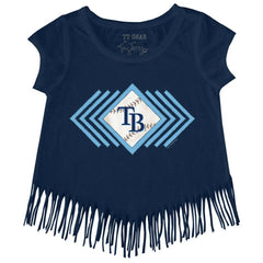Tampa Bay Rays Tiny Turnip Girls Youth Prism Arrows Fringe T-Shirt On Sale
