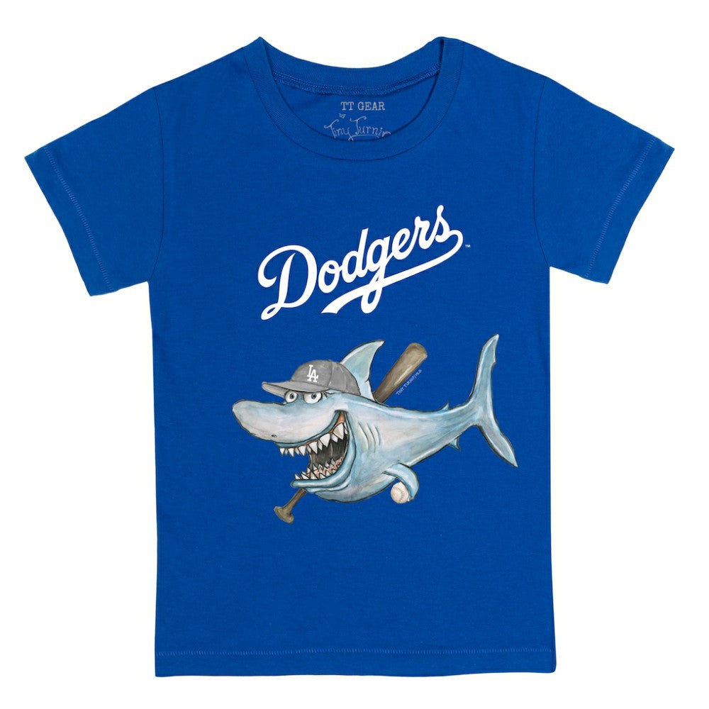 Los Angeles Dodgers Tiny Turnip Youth Shark T-Shirt On Sale