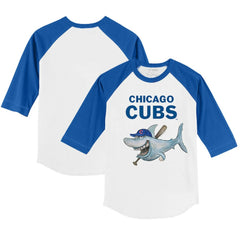 Chicago Cubs Tiny Turnip Youth Shark 3/4-Sleeve Raglan T-Shirt discount