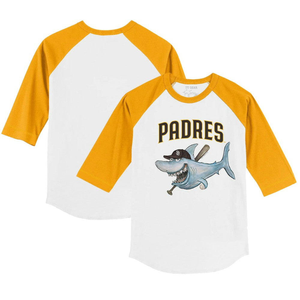 San Diego Padres Tiny Turnip Youth Shark 3/4-Sleeve Raglan T-Shirt Clearance