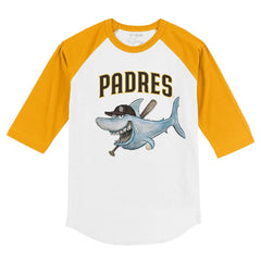San Diego Padres Tiny Turnip Youth Shark 3/4-Sleeve Raglan T-Shirt Clearance