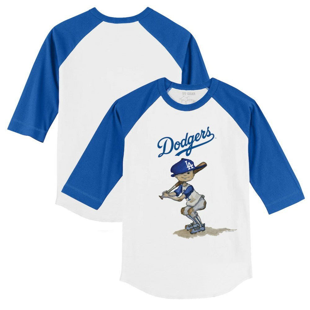 Los Angeles Dodgers Tiny Turnip Youth Slugger 3/4-Sleeve Raglan T-Shirt Sale