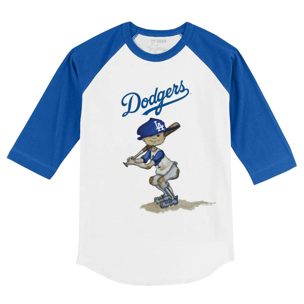 Los Angeles Dodgers Tiny Turnip Youth Slugger 3/4-Sleeve Raglan T-Shirt Sale