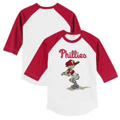Philadelphia Phillies Tiny Turnip Youth Slugger 3/4-Sleeve Raglan T-Shirt Lifestyle