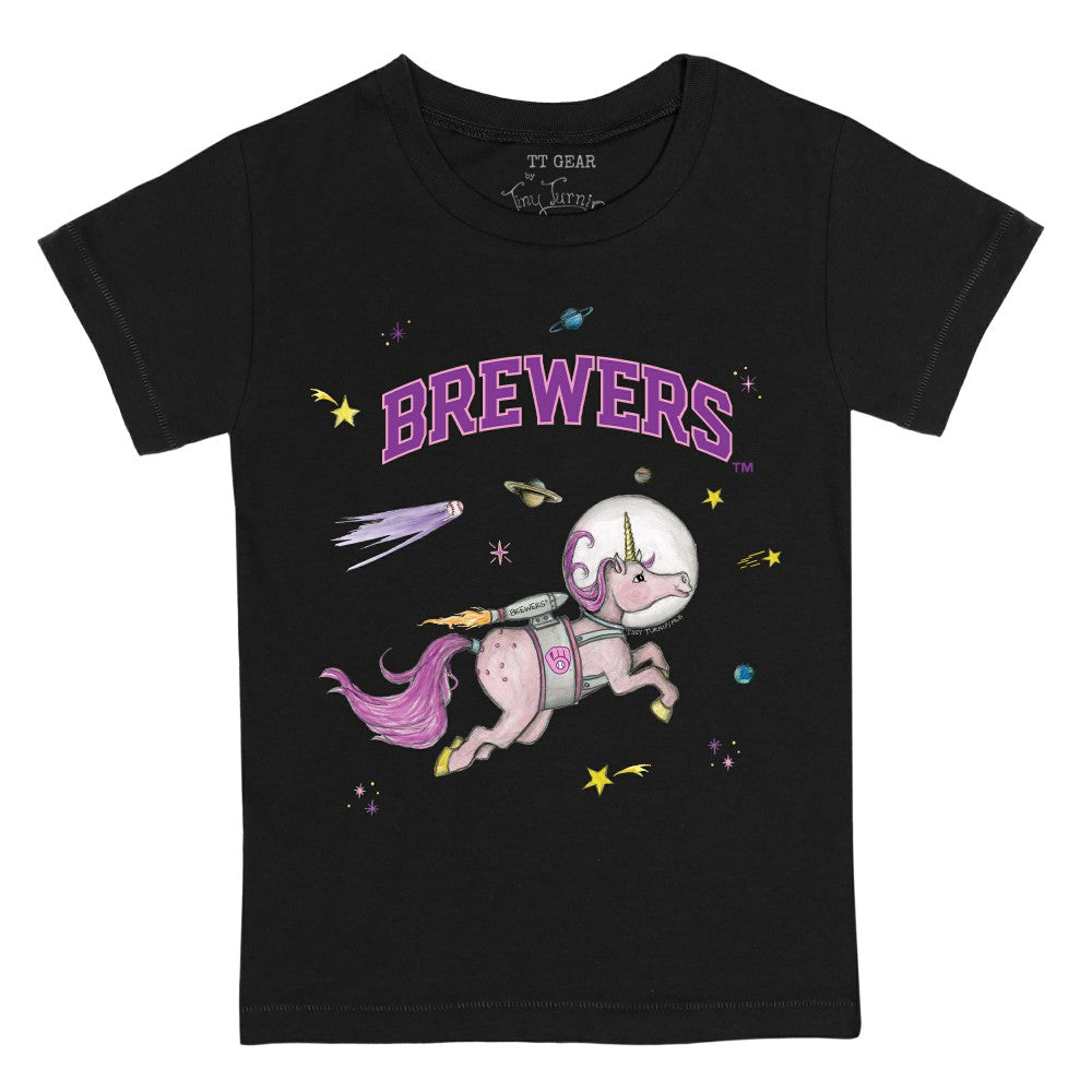 Milwaukee Brewers Tiny Turnip Youth Space Unicorn T-Shirt Lifestyle