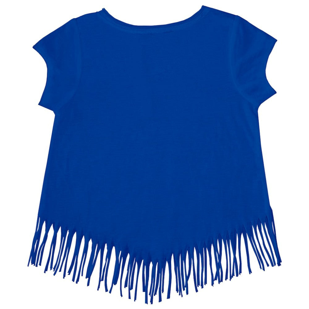 Los Angeles Dodgers Tiny Turnip Girls Youth Stacked Fringe T-Shirt Online