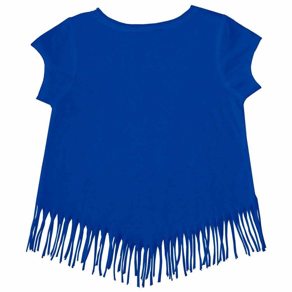 Kansas City Royals Tiny Turnip Girls Youth Stacked Fringe T-Shirt Lifestyle