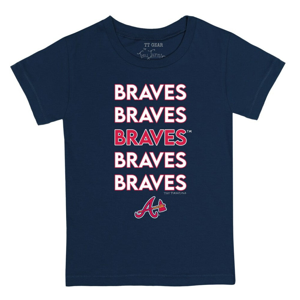 Atlanta Braves Tiny Turnip Youth Stacked T-Shirt Online