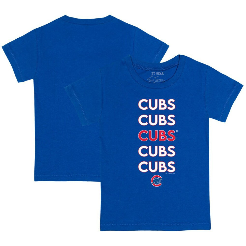 Chicago Cubs Tiny Turnip Youth Stacked T-Shirt Lifestyle