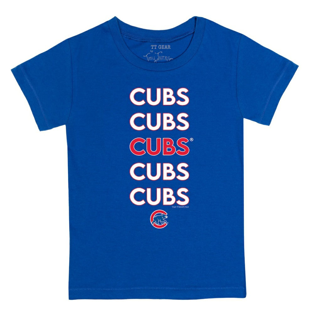 Chicago Cubs Tiny Turnip Youth Stacked T-Shirt Lifestyle